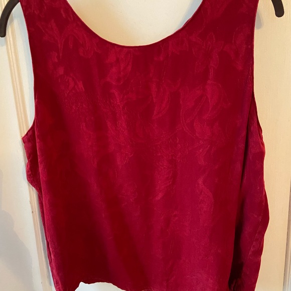 Vintage Gertie’s Classic 100% Lyocell/Tencel Tank Top  in Red, Size Large - Picture 3 of 6